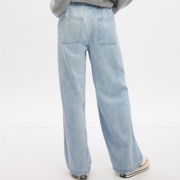 Gap Factory Wide Leg Pull on Jeans, Light Wash .NWT - Picture 2 of 4